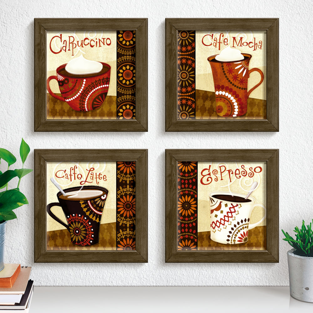 Composição de quadros Caffe Latte Espresso