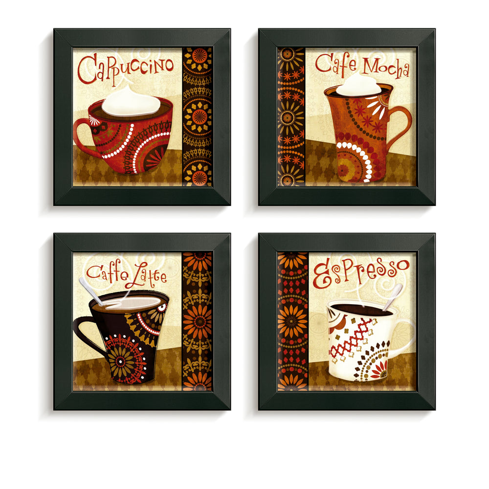 Composição de quadros Caffe Latte Espresso